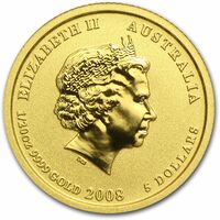  5 долларов 2008 года, Год мыши, фото 1 