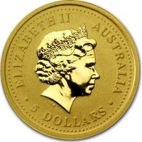  5 долларов 2001-2002 годов, Два кенгуру на карте Австралии, фото 1 