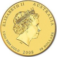  50 долларов 2008 года, Год мыши, фото 1 