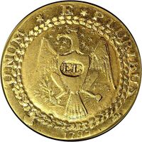  1 дублон 1787 года. Буквы в центре., фото 1 