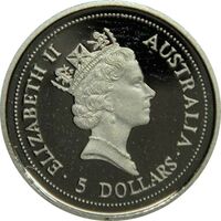  5 долларов 1997-1998 годов, Австралийская коала, фото 1 