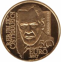  50 Евро 2017 года, Венская школа психотерапии - Зигмунд Фрейд, фото 1 