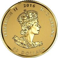  50 долларов 2016 года, 90 лет королевы Елизаветы II, фото 1 