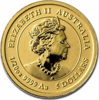 5 долларов 2021 года, Год быка - цветная, фото 1 