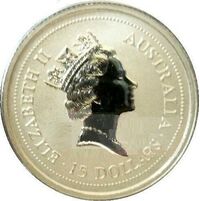  15 долларов 1997-1998 годов, Австралийская коала, фото 1 