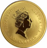  100 Долларов 1997-1998 года, Австралийский самородок - Два кенгуру, фото 1 