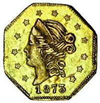  1/2 доллара 1872-1873 годов, Свобода (восьмиугольная), фото 1 