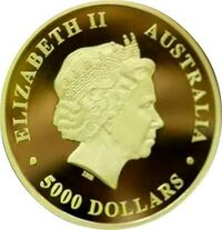  5 000 долларов 2016 года, Красный бриллиант - Кенгуру, фото 1 