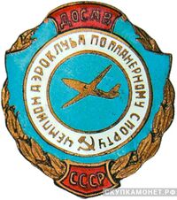 «Чемпион аэроклуба по планерному спорту», знаки добровольных обществ и общественных организаций, фото 1 