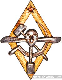  Знак за окончание курсов инструкторов АВИАХИМа, знаки добровольных обществ и общественных организаций, фото 1 