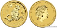  100 долларов 2016 года “Лунный календарь – Обезьяна”(золото, Австралия), фото 1 