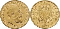  20 марок Георг II. Герцогство Сакс-Майнинген. 1872 год, фото 1 