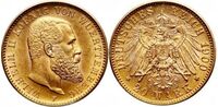  20 марок Вильгельм II. Королевство Вюртемберг. 1894-1914 год, фото 1 