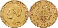  20 марок. Фридрих Вильгельм. Микленбург. 1874 год., фото 1 