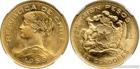  100 песо 1959 года (золото, Чили), фото 1 