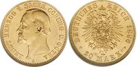  20 марок Эрнст II. Герцогство Саксо-Кобург и Гота. 1886 год, фото 1 