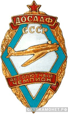  Призовой знак «Абсолютный чемпион», знаки добровольных обществ и общественных организаций, фото 1 