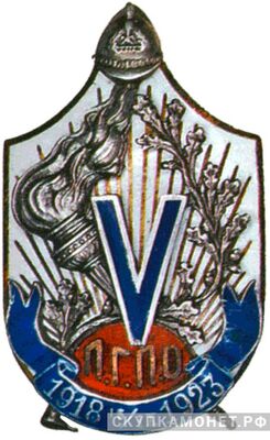  Знак в честь 5 летия Петроградского губернского пожарного общества (ПГПО), фото 1 