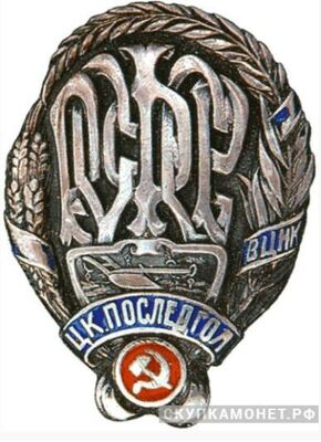  Наградной знак ЦК ПОСЛЕДГОЛа ВЦИК РСФСР, фото 1 