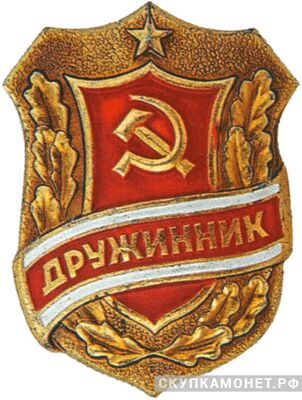  Всесоюзный знак &amp;quot;Дружинник&amp;quot;. Тип 2, фото 1 