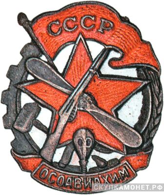  Членский знак ОСОАВИАХИМа. Поздний тип, знаки добровольных обществ и общественных организаций, фото 1 