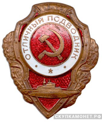  Знак «Отличный подводник», фото 1 