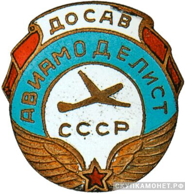  Авиамоделист ДОСАВ, знаки добровольных обществ и общественных организаций, фото 1 