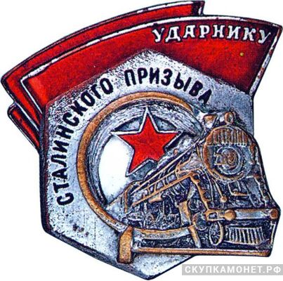  «Ударнику сталинского призыва», знаки и жетоны героев труда и ударников первых пятилеток, фото 1 