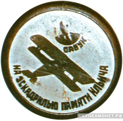  Значок ОАВУК «На эскадрилью памяти Ильича», знаки добровольных обществ и общественных организаций, фото 1 