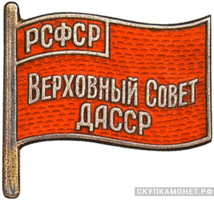  Жетон «Депутат ВС Дагестанской АССР», знаки и жетоны членов ЦИК и депутатов Верховных Советов, фото 1 