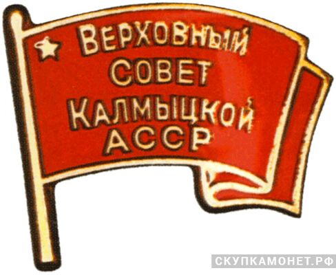  Жетон «Депутат ВС Калмыцкой АССР», знаки и жетоны членов ЦИК и депутатов Верховных Советов, фото 1 