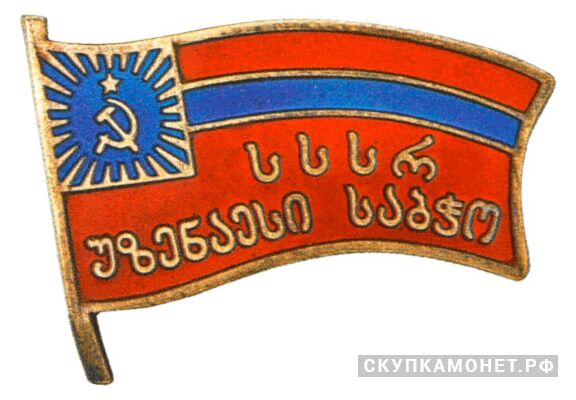  Жетон «Народный депутат ВС Грузинской ССР», знаки и жетоны членов ЦИК и депутатов Верховных Советов, фото 1 