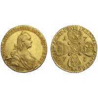  10 рублей 1773 года(золото, Екатерина 2), фото 1 