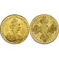  10 рублей 1777(золото, Екатерина 2), фото 1 