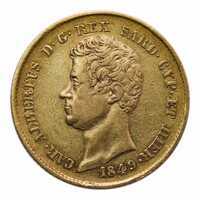 20 Лира 1849 года, Сардиния. Карло Альберто, фото 1 