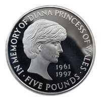  5 фунтов 1999 года, Памяти Принцессы Дианы, фото 1 