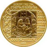  1000 Шиллингов 2001 года, Национальная библиотека, фото 1 