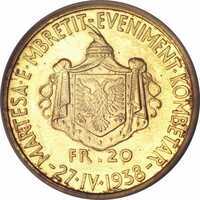  20 франга ари 1938 года, Свадьба Короля Зогу I, фото 1 