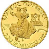  500 Шиллингов 1999 года, Иоганн Штраус, фото 1 