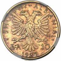  10 франга ари 1927 года, Зог, фото 1 