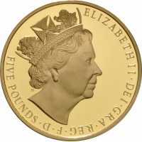  5 фунтов 2015г, Елизавета II - Самый долгоправящий монарх, фото 1 