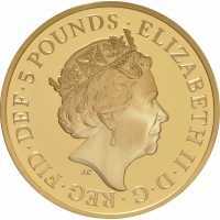  5 фунтов 2017г, 65 лет правлению Королевы Елизаветы II, фото 1 
