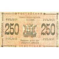  Кредитный знак Камчатского областного совета 250 рублей 1920, фото 1 