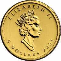  5 долларов 2001 года, Кленовый лист (голограмма), фото 1 