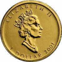  1 доллар 2001 года, Кленовый лист, фото 1 