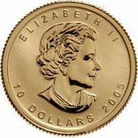  10 долларов 2005 года, Кленовый лист (знак Тюльпана), фото 1 