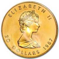  20 долларов 1982 - 1989 годов, Кленовый лист, фото 1 