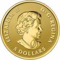  5 долларов 2015 года, Кленовый лист, фото 1 