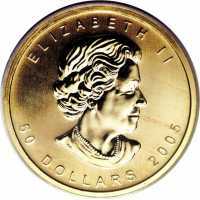  50 долларов 2005 года, Кленовый лист, фото 1 