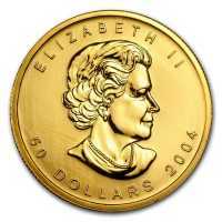  50 долларов 2004 года, 25 лет золотому кленовому листу, фото 1 